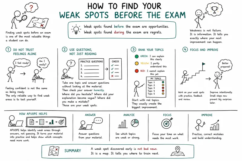 
                                How to Find Your Weak Spots Before the Exam                            