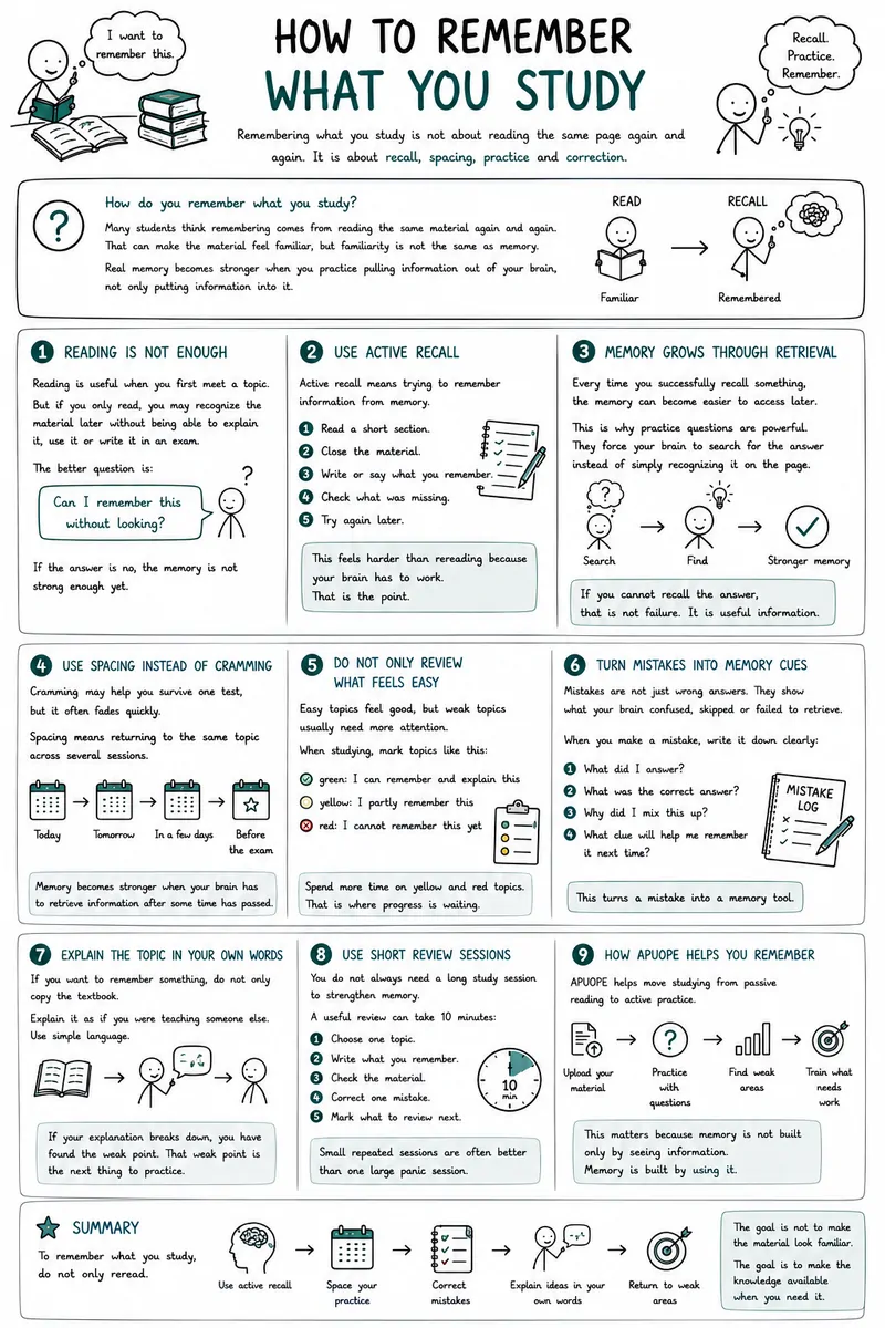 
                                How to Remember What You Study                            