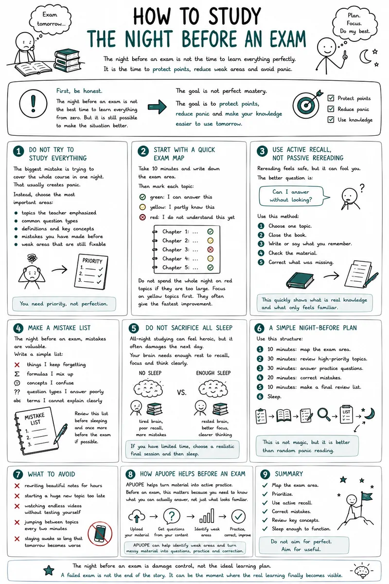
                                How to Study the Night Before an Exam                            