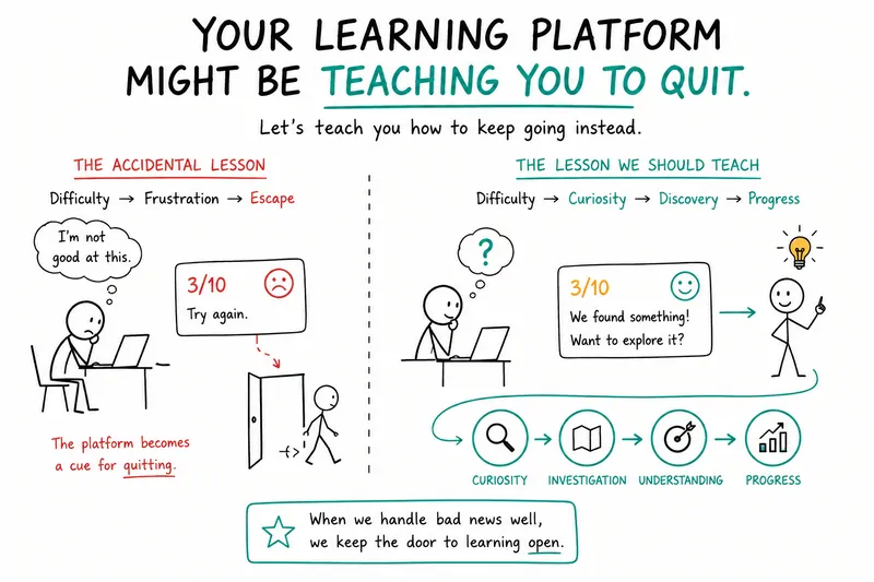 
                                Your Learning Platform Might Be Teaching You to Quit                            