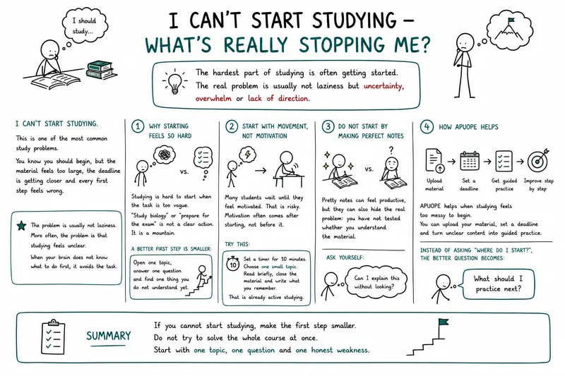
                                I Can't Start Studying – What's Really Stopping Me?                            